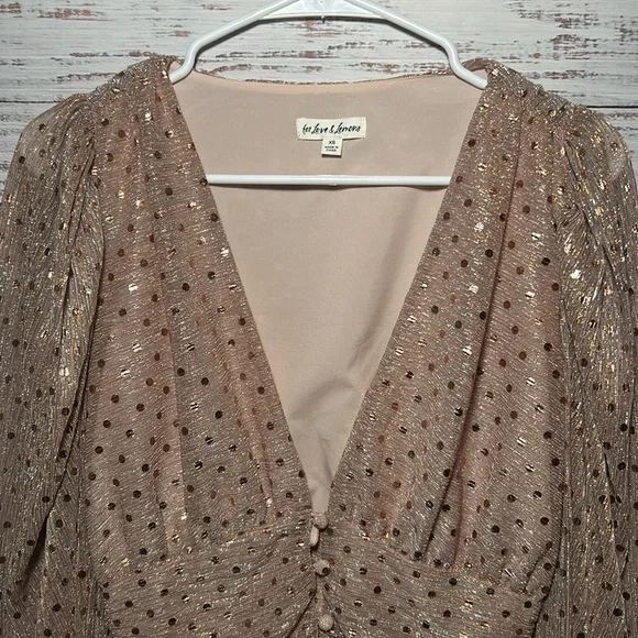 For Love and Lemons La Villette Blouse in Champagne Size XS - Picture 11 of 16